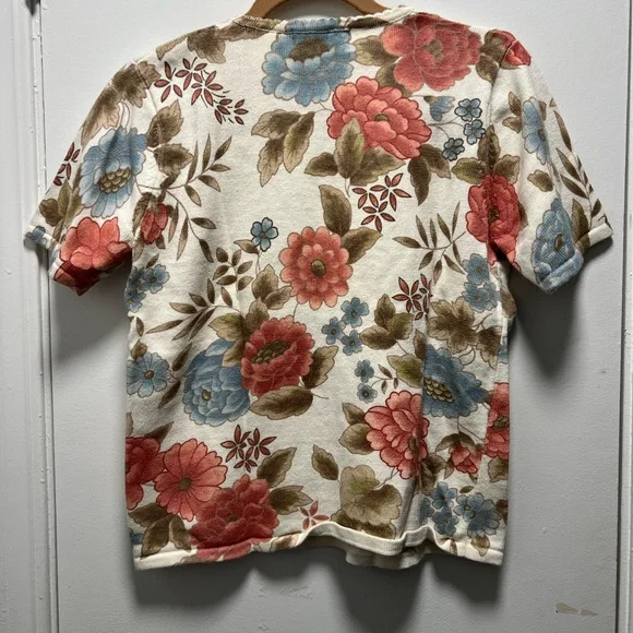 Alfred Dunner Women’s Size Petite Medium Multicolor Floral Print Knit Top - Picture 5 of 7